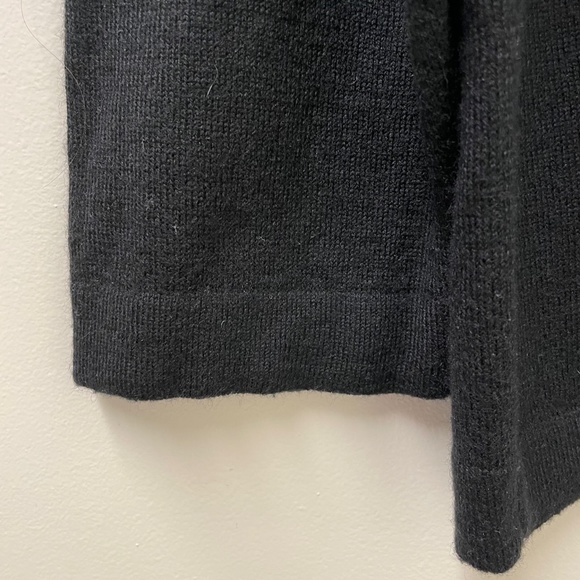 Designer Black Turtleneck Sweater Wool Blend Made in Italy L - Picture 3 of 7